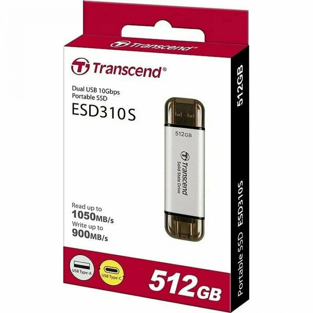 Внешние накопители Transcend ESD310S Silver TS512GESD310S 512 Гб