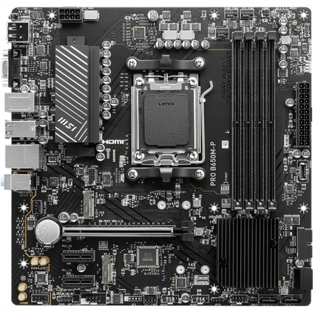Материнская плата MSI PRO B650M-P Micro-ATX, AMD AM5
