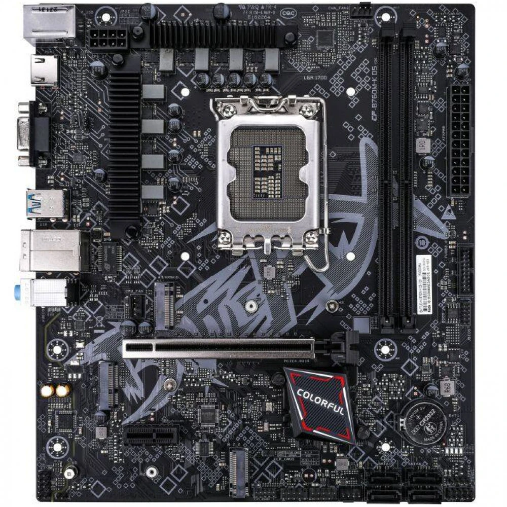 Материнская плата Colorful BATTLE-AX B760M-K D5 V20 Micro-ATX, LGA 1700