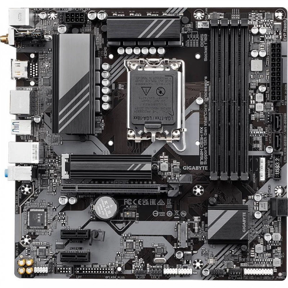 Материнская плата Gigabyte B760M DS3H AX Micro-ATX, LGA 1700