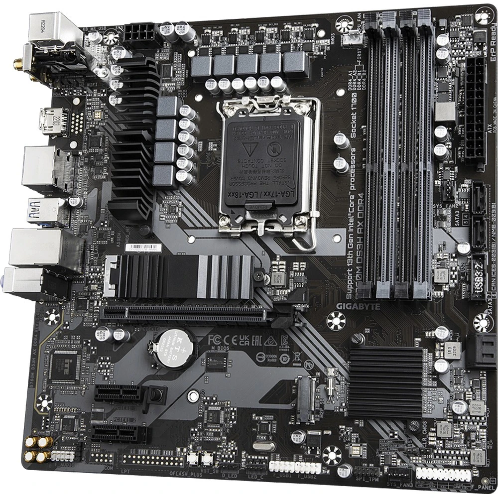 Материнская плата Gigabyte B760M DS3H AX DDR4 (R1.0/1.2) ATX, LGA 1700