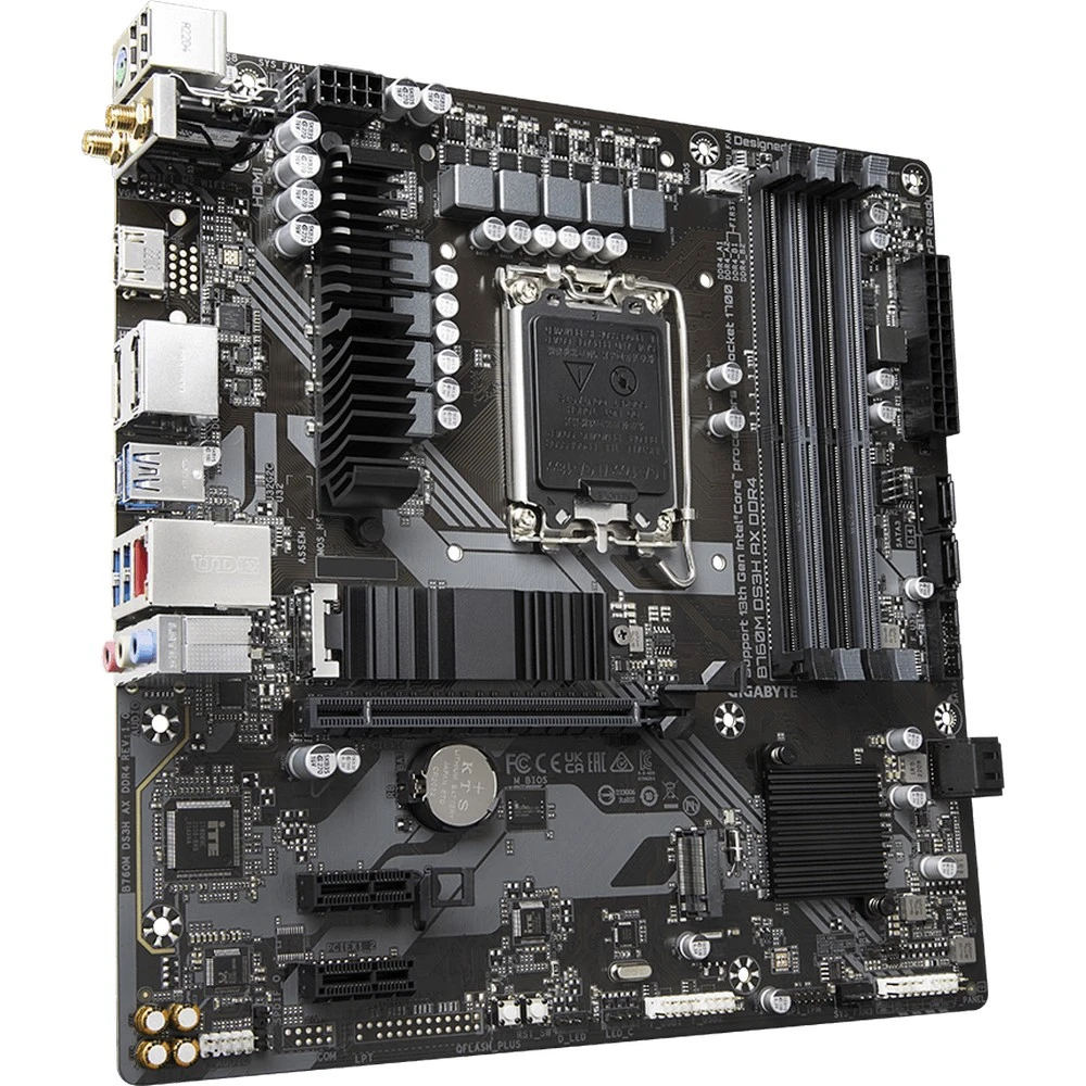 Материнская плата Gigabyte B760M DS3H AX DDR4 (R1.0/1.2) ATX, LGA 1700