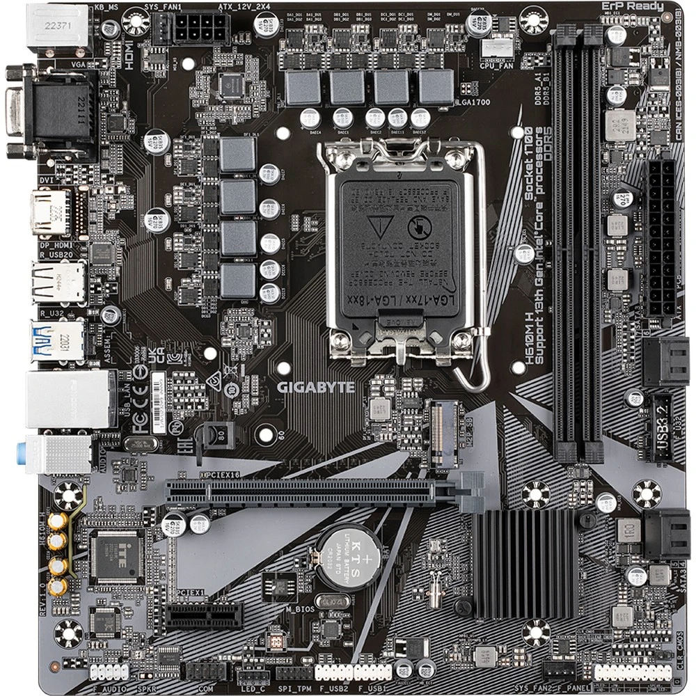 Материнская плата Gigabyte H610M H Micro-ATX, LGA 1700