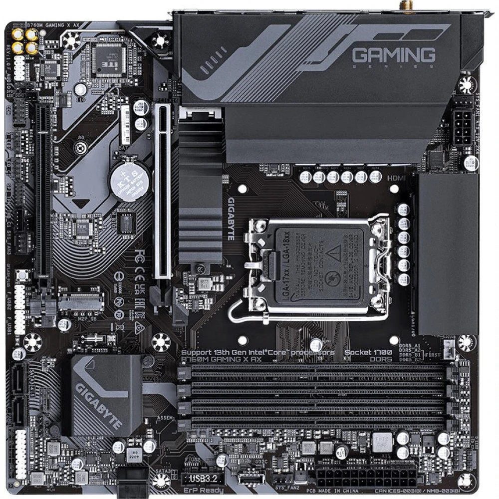 Материнская плата Gigabyte B760M GAMING X AX Micro-ATX, LGA 1700