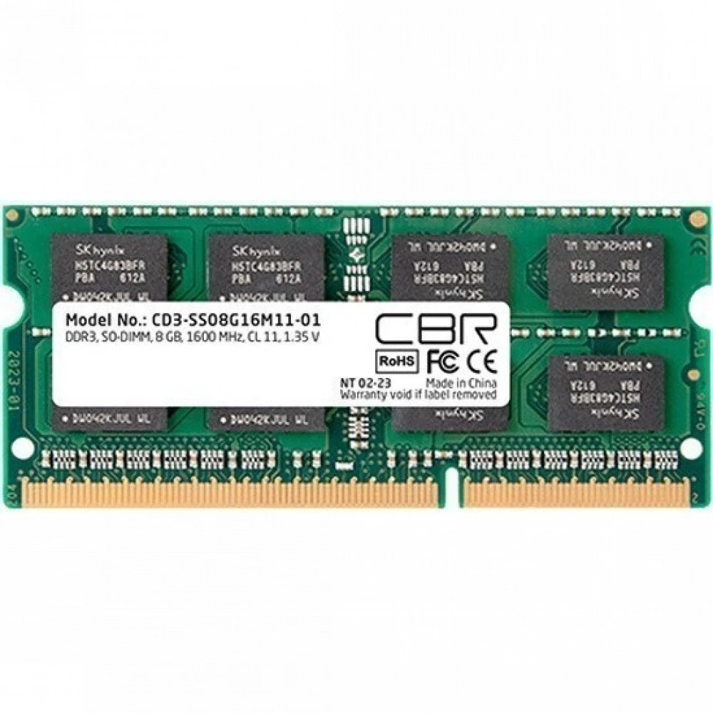 ОЗУ CBR CD3-SS08G16M11-01 SO-DIMM, DDR3, 8 Гб, 1600 МГц