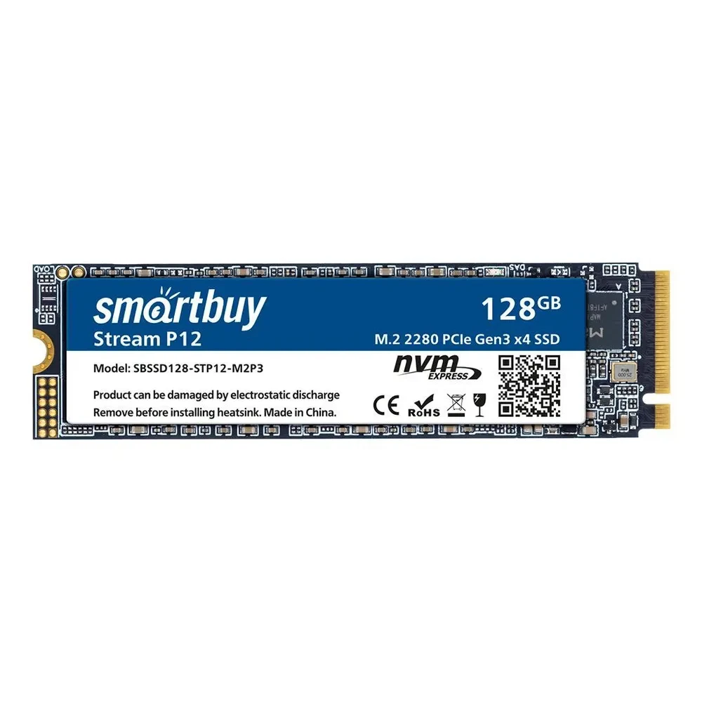 Жесткий диск SmartBuy SBSSD128-STP12-M2P3 SSD (твердотельные), 128 ГБ, M.2, PCIe