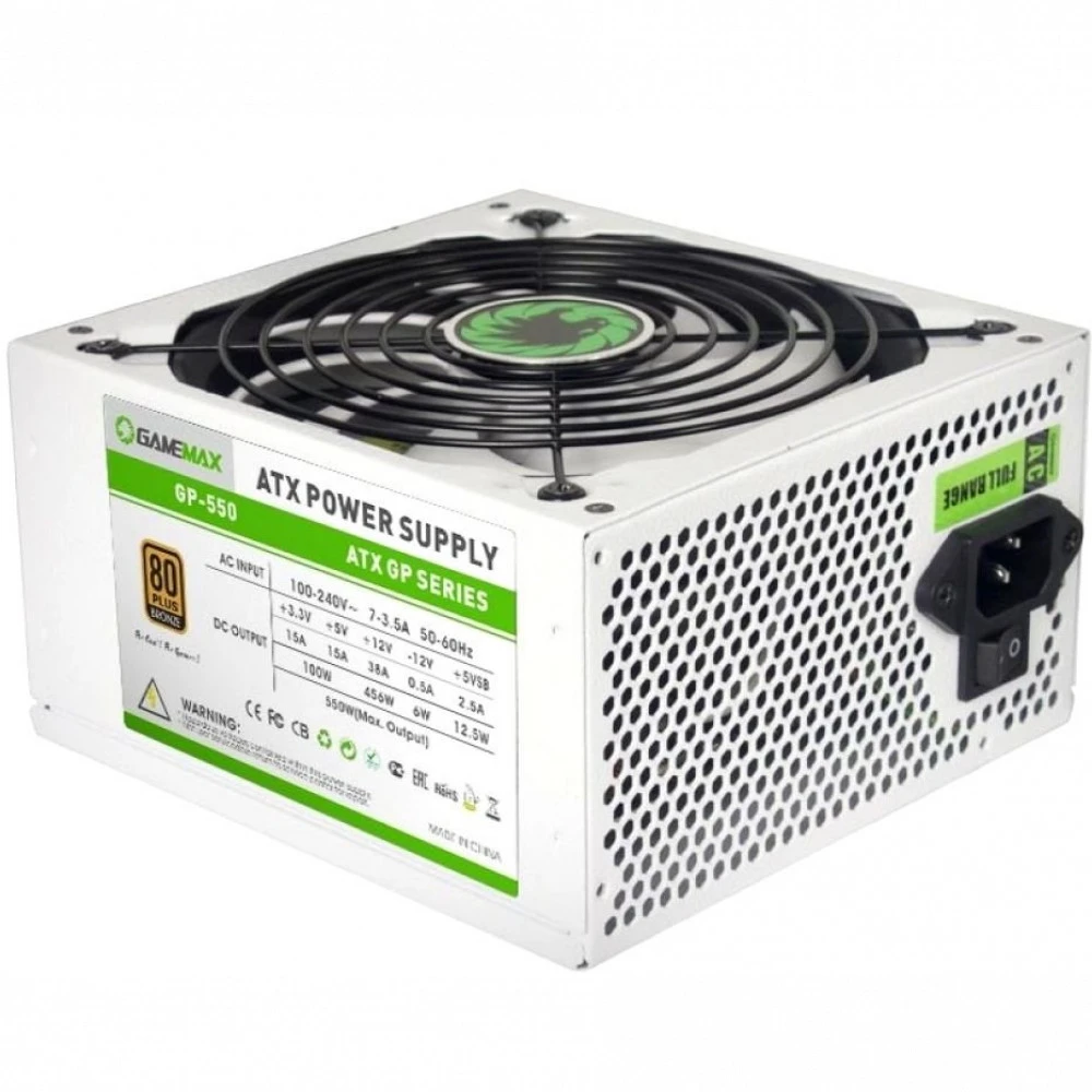 Блок питания GameMax GP-550 White 550 Вт, 80+ Bronze