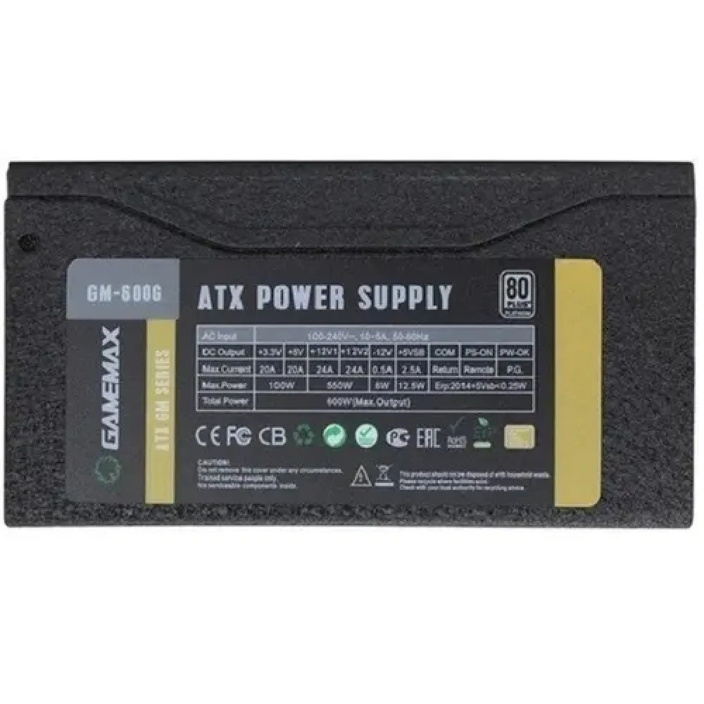 Блок питания GameMax GM-600G 600 Вт, 80+ Platinum