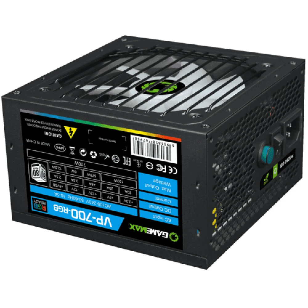 Блок питания GameMax VP-700-RGB 700 Вт, 80+