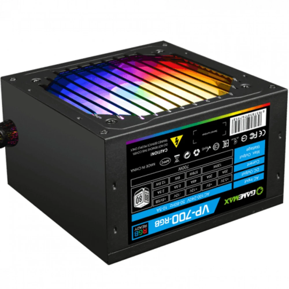 Блок питания GameMax VP-700-RGB 700 Вт, 80+