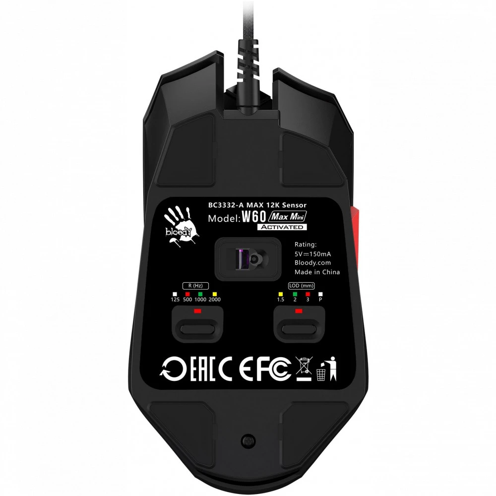 Мышь A4Tech W60 MAX MINI Игровые, Проводная