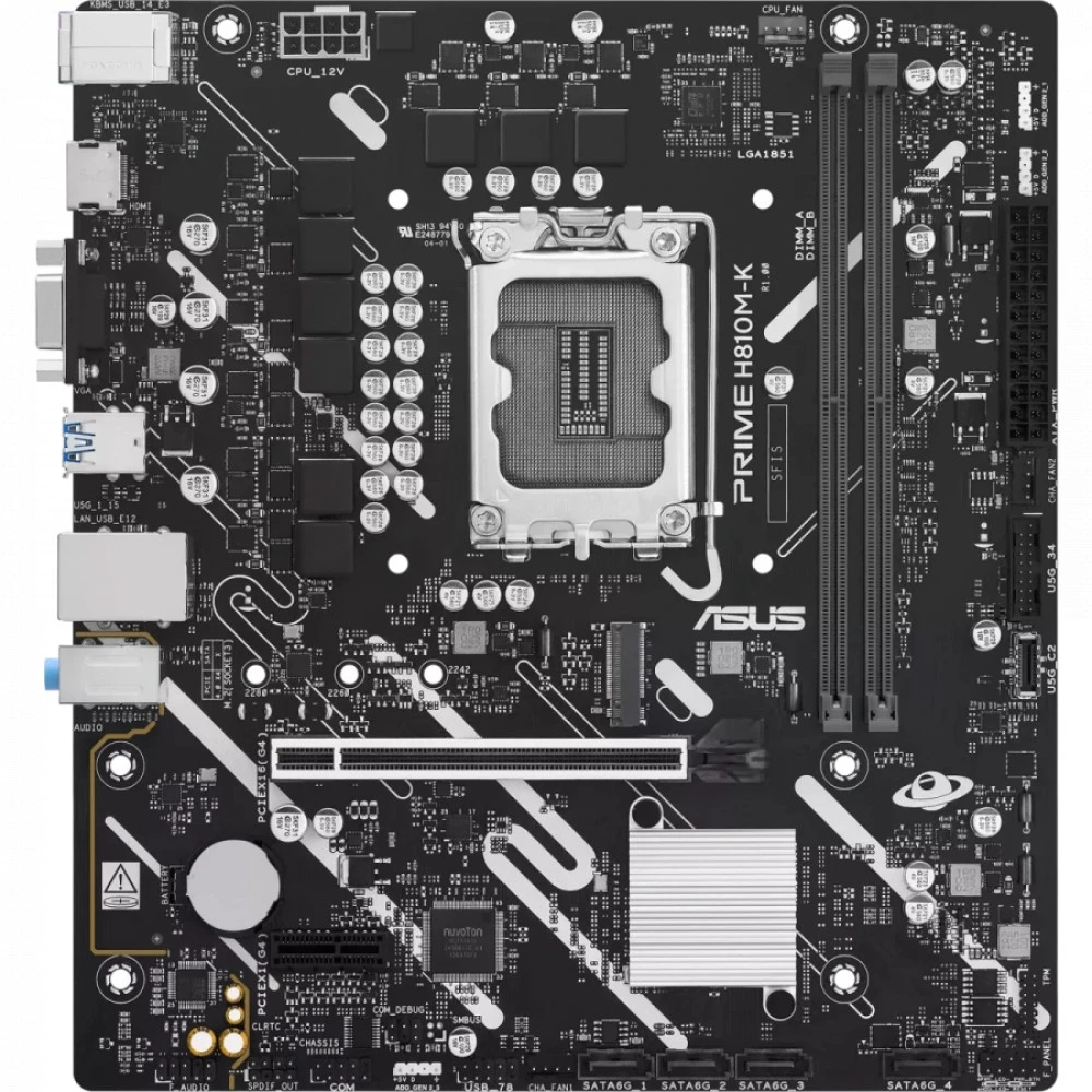 Материнская плата Asus Prime H810M-K 90MB1N10-M0EAY0 Micro-ATX, LGA 1851