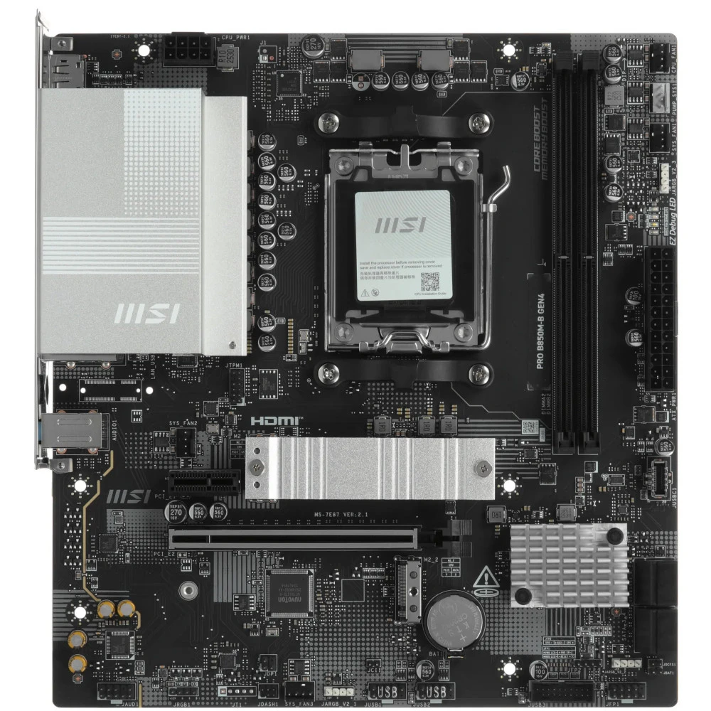 Материнская плата MSI PRO B850M-B GEN4 Micro-ATX, AMD AM5