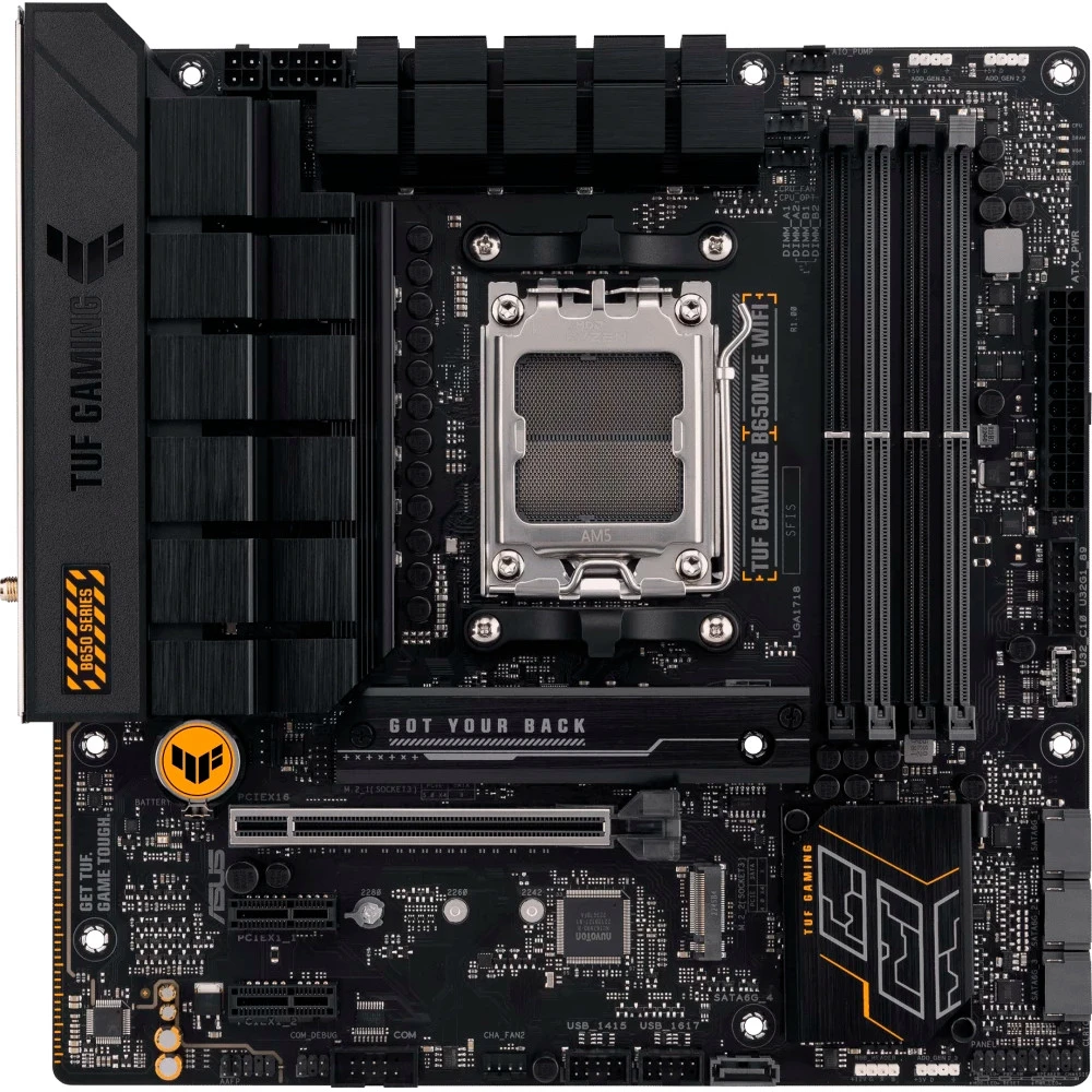 Материнская плата Asus TUF GAMING B650M-E WIFI 90MB1FV0-M0EAY0 Micro-ATX, AMD AM5