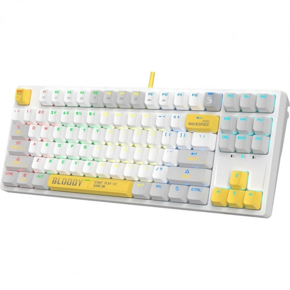 Клавиатура A4Tech Bloody S87 Energy White S87 USB  ENERGY WHITE Проводная, USB