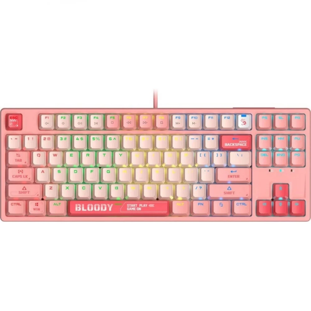Клавиатура A4Tech Bloody S87 Energy Pink S87 USB ENERGY PINK Проводная, USB
