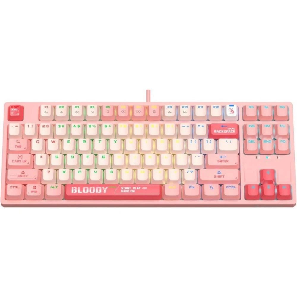 Клавиатура A4Tech Bloody S87 Energy Pink S87 USB ENERGY PINK Проводная, USB