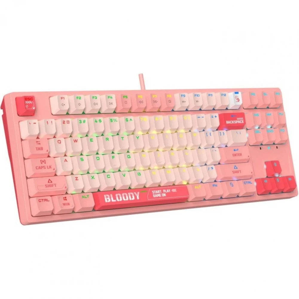 Клавиатура A4Tech Bloody S87 Energy Pink S87 USB ENERGY PINK Проводная, USB