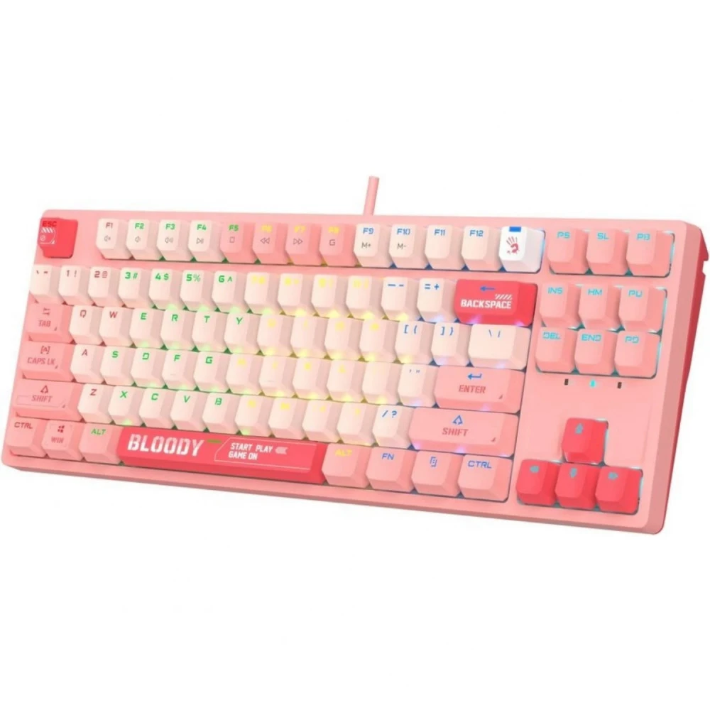 Клавиатура A4Tech Bloody S87 Energy Pink S87 USB ENERGY PINK Проводная, USB