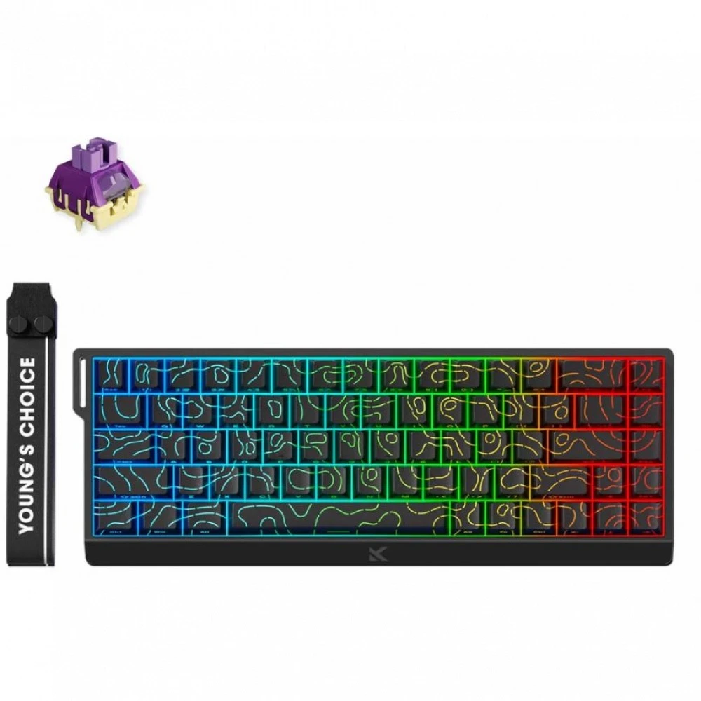 Клавиатура MCHOSE Ace68, Black Topographic MC-Ace68-33 Проводная, USB