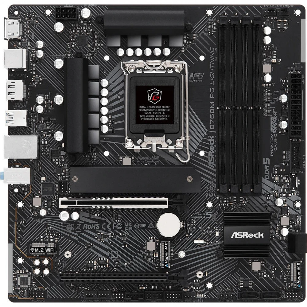 Материнская плата ASRock B760M PG Lightning 90-MXBM20-A0UAYZ Micro-ATX, LGA 1700