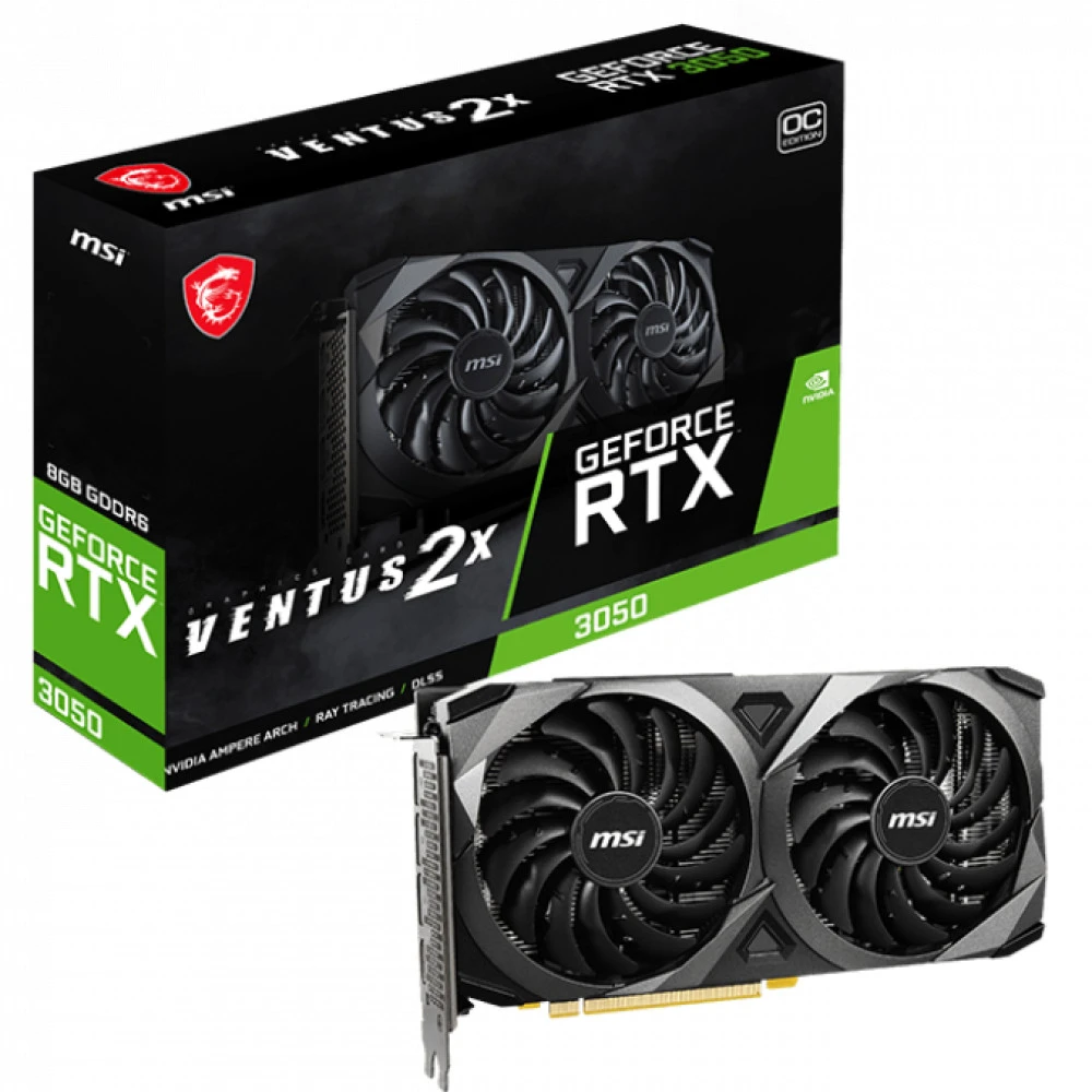 Видеокарта MSI GeForce RTX 3050 VENTUS 2X OC RTX 3050 VENT 2X XS 8G OC 8 ГБ