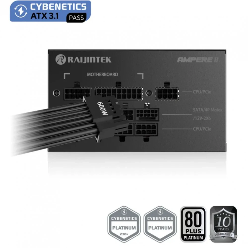 Блок питания Raijintek AMPERE II 1000 0R30B00041 1000 Вт, 80+ Platinum
