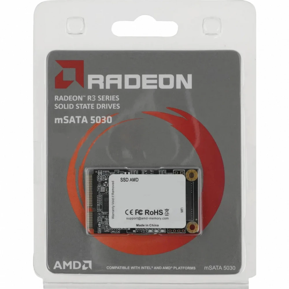 Жесткий диск AMD R3 Series R3MS0256G5 SSD (твердотельные), 256 ГБ, mSATA, mini-SATA