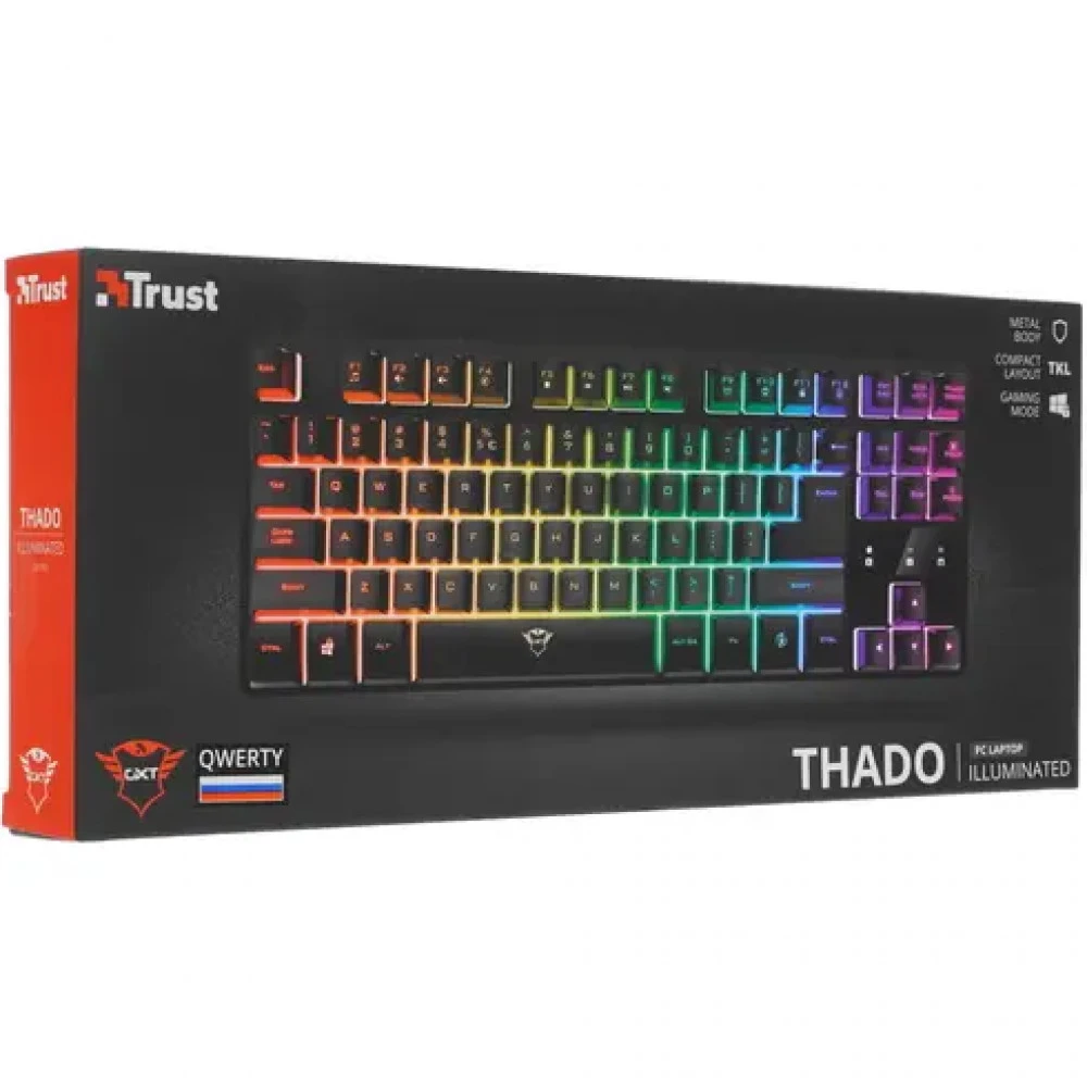 Клавиатура Trust RU GXT 833 THADO 23724 Проводная, USB