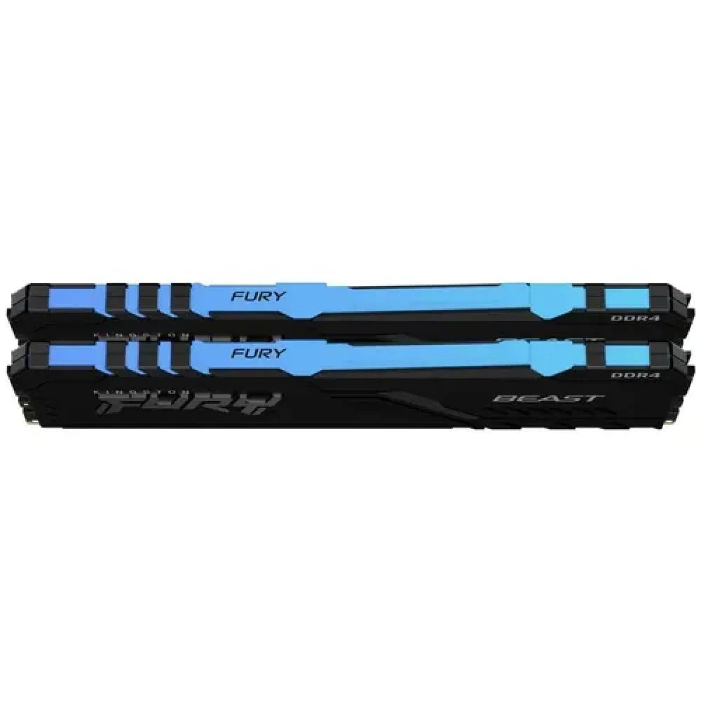 ОЗУ Kingston FURY Beast RGB KF432C16BB12AK2/32 DIMM, DDR4, 32 Гб (2 х 16 Гб), 3200 МГц