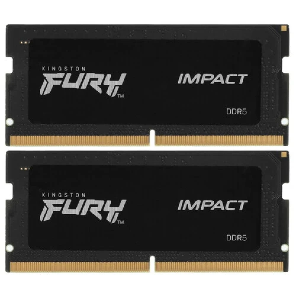 ОЗУ Kingston FURY Impact KF548S38IBK2-16 SO-DIMM, DDR5, 16 Гб (2 х 8 Гб), 4800 МГц