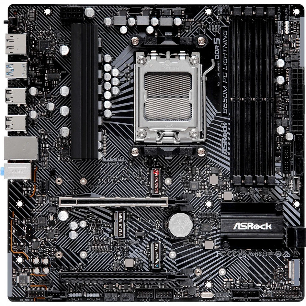 Материнская плата ASRock B650M PG LIGHTNING Micro-ATX, AMD AM5
