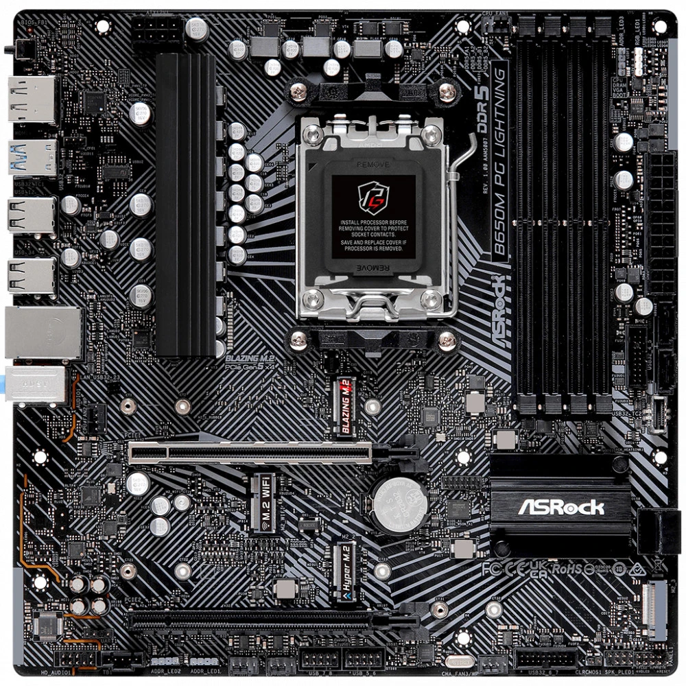 Материнская плата ASRock B650M PG LIGHTNING Micro-ATX, AMD AM5