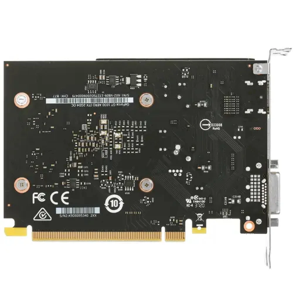 Видеокарта MSI GeForce GT 1030 AERO ITX OC GeForce GT 1030 AERO ITX 4GD4 OC 4 ГБ