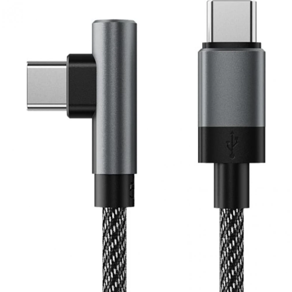 Кабель интерфейсный Accesstyle CC30-F100MA Black-Gray USB Type C - USB Type C