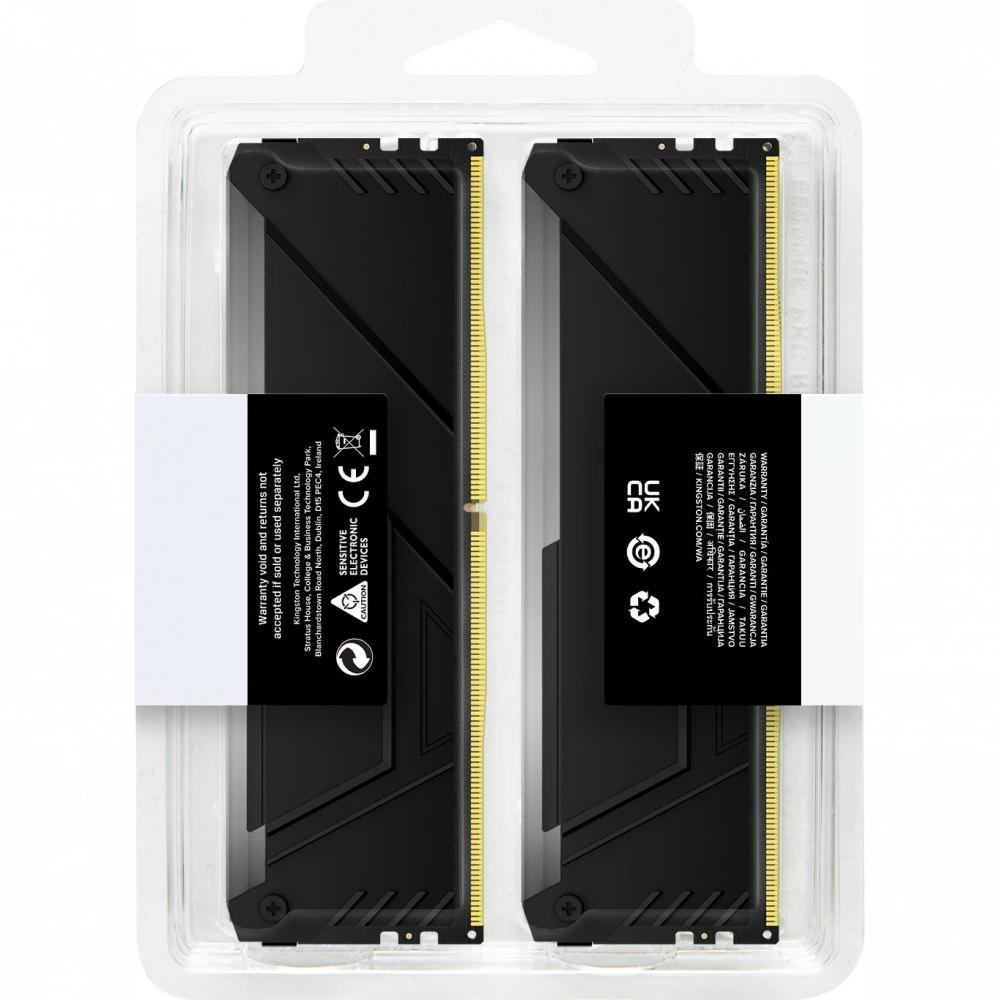 ОЗУ Kingston FURY Beast Black RGB KF426C16BB2AK2/16 DIMM, DDR4, 16 Гб (2 х 8 Гб), 2666 МГц