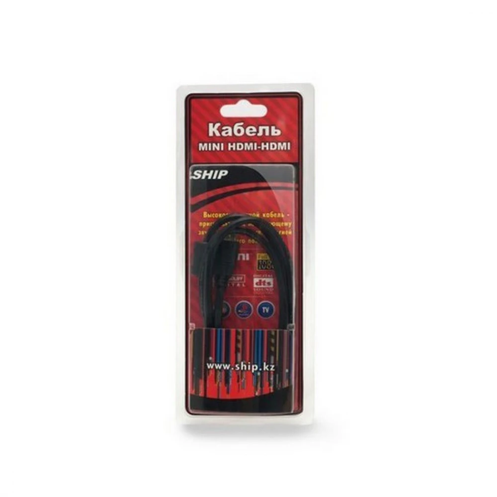 Кабель интерфейсный SHIP Mini HDMI - HDMI 1 метр SH6031-1B HDMI - HDMI mini