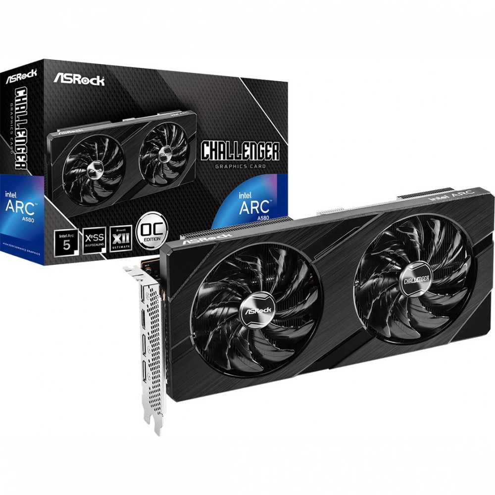 Видеокарта ASRock Intel Arc A580 Challenger OC A580 CL 8GO 8 ГБ