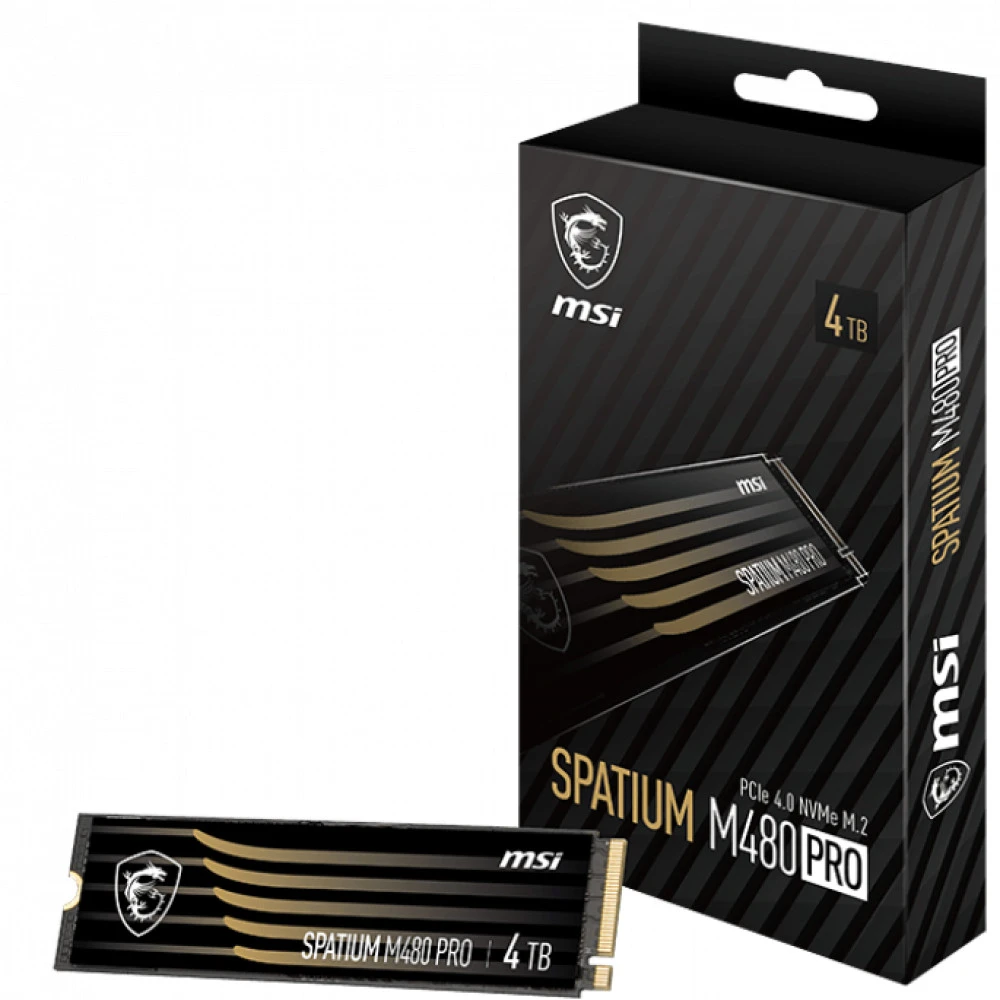 Жесткий диск MSI SPATIUM M480 PRO PCIe 4.0 NVMe M.2 1TB SSD (твердотельные), 1 ТБ, M.2