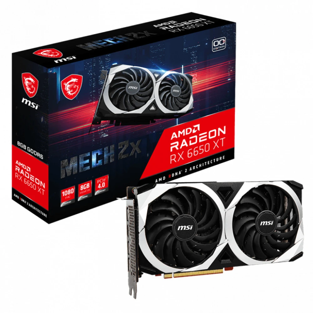 Видеокарта MSI Radeon RX 6650 XT MECH 2X OC RX 6650 XT MECH 2X 8G 8 ГБ