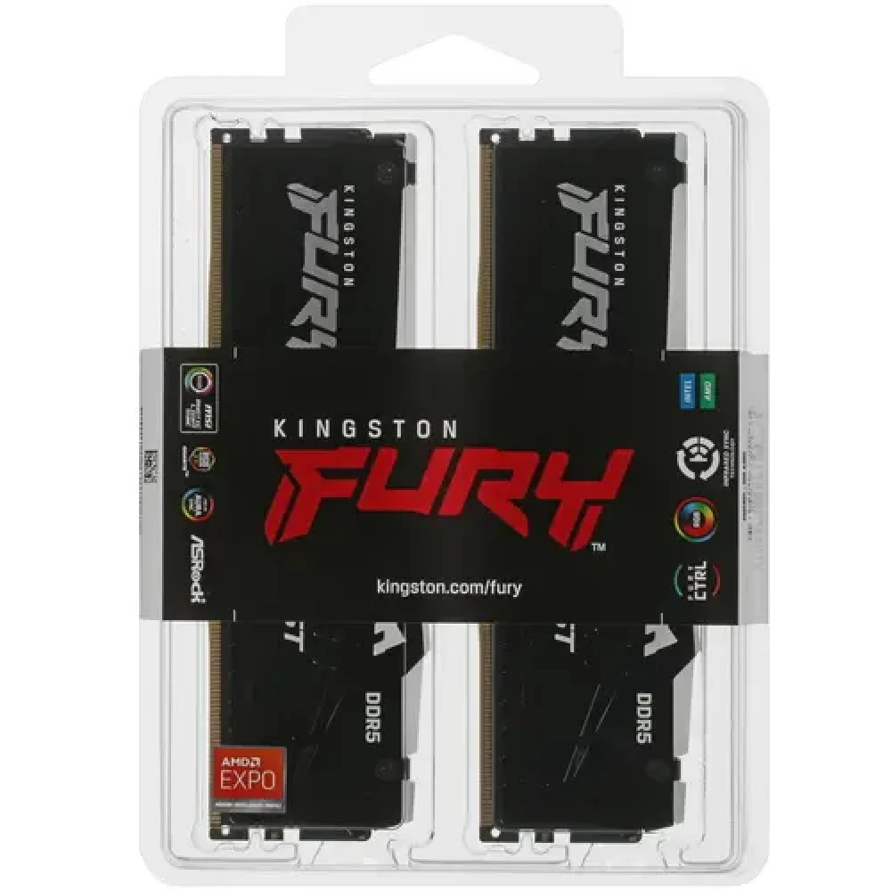 ОЗУ Kingston Fury Beast RGB KF556C36BBEAK2-16 DIMM, DDR5, 16 Гб (2 х 8 Гб), 5600 МГц