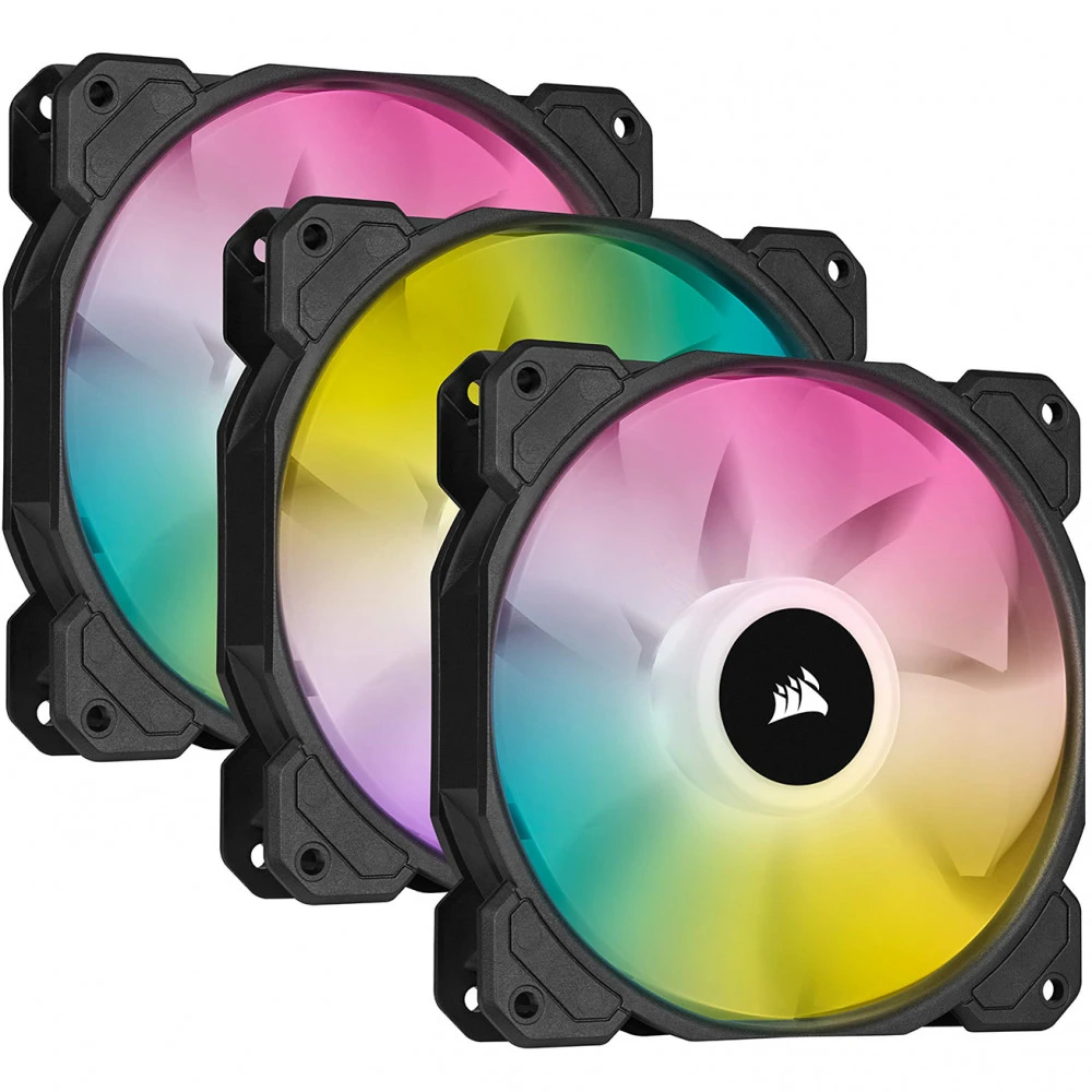 Система охлаждения Corsair iCUE SP120 RGB Elite (Triple Pack Fan with Lighting Node Core) CO-9050109-WW Для системного блока