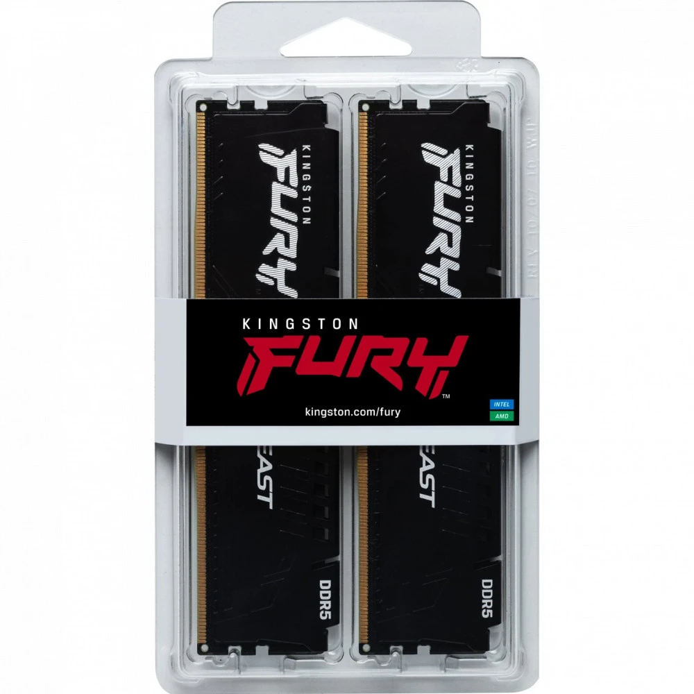ОЗУ Kingston FURY Beast KF556C36BBEK2-16 DIMM, DDR5, 16 Гб (2 х 8 Гб), 5600 МГц