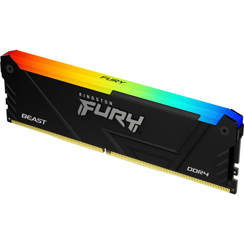 ОЗУ Kingston Fury Beast RGB KF436C18BB2AK2/64 DIMM, DDR4, 64 Гб (2 х 32 Гб), 3600 МГц