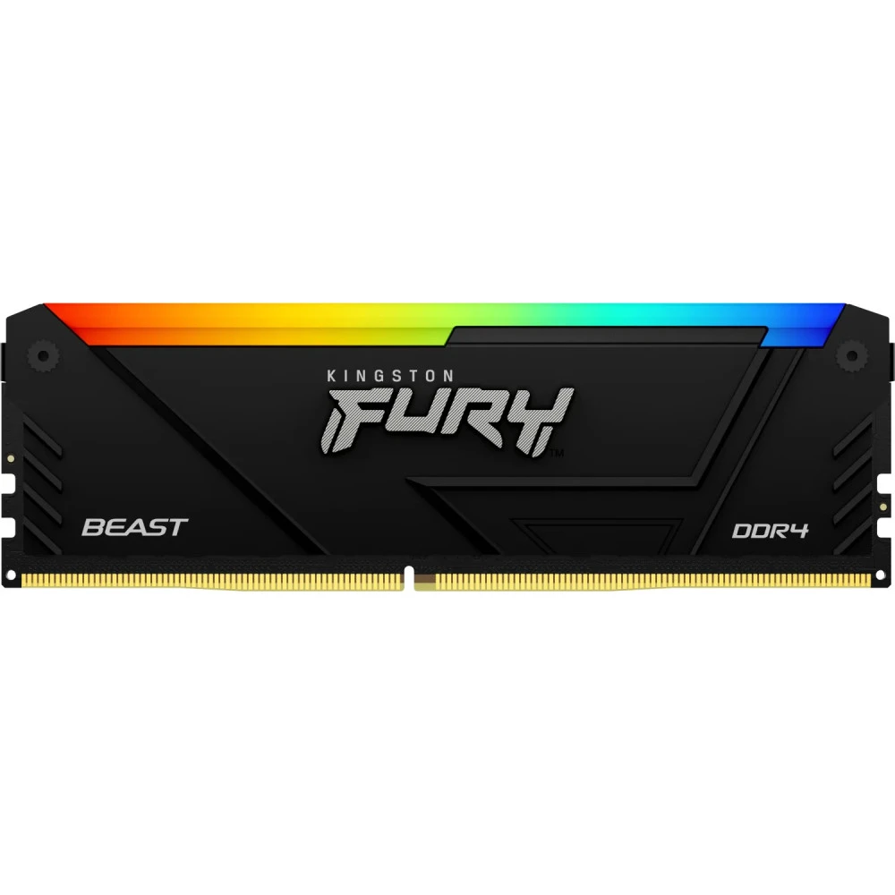 ОЗУ Kingston Fury Beast RGB KF436C18BB2AK2/64 DIMM, DDR4, 64 Гб (2 х 32 Гб), 3600 МГц
