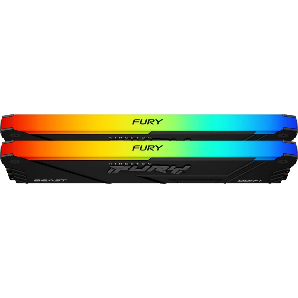 ОЗУ Kingston Fury Beast RGB KF436C18BB2AK2/64 DIMM, DDR4, 64 Гб (2 х 32 Гб), 3600 МГц