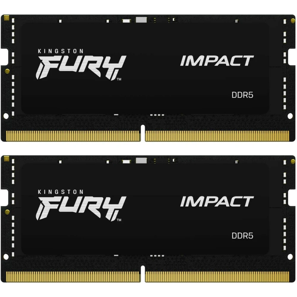 ОЗУ Kingston Fury Impact KF560S38IBK2-32 SO-DIMM, DDR5, 32 Гб (2 х 16 Гб), 6000 МГц