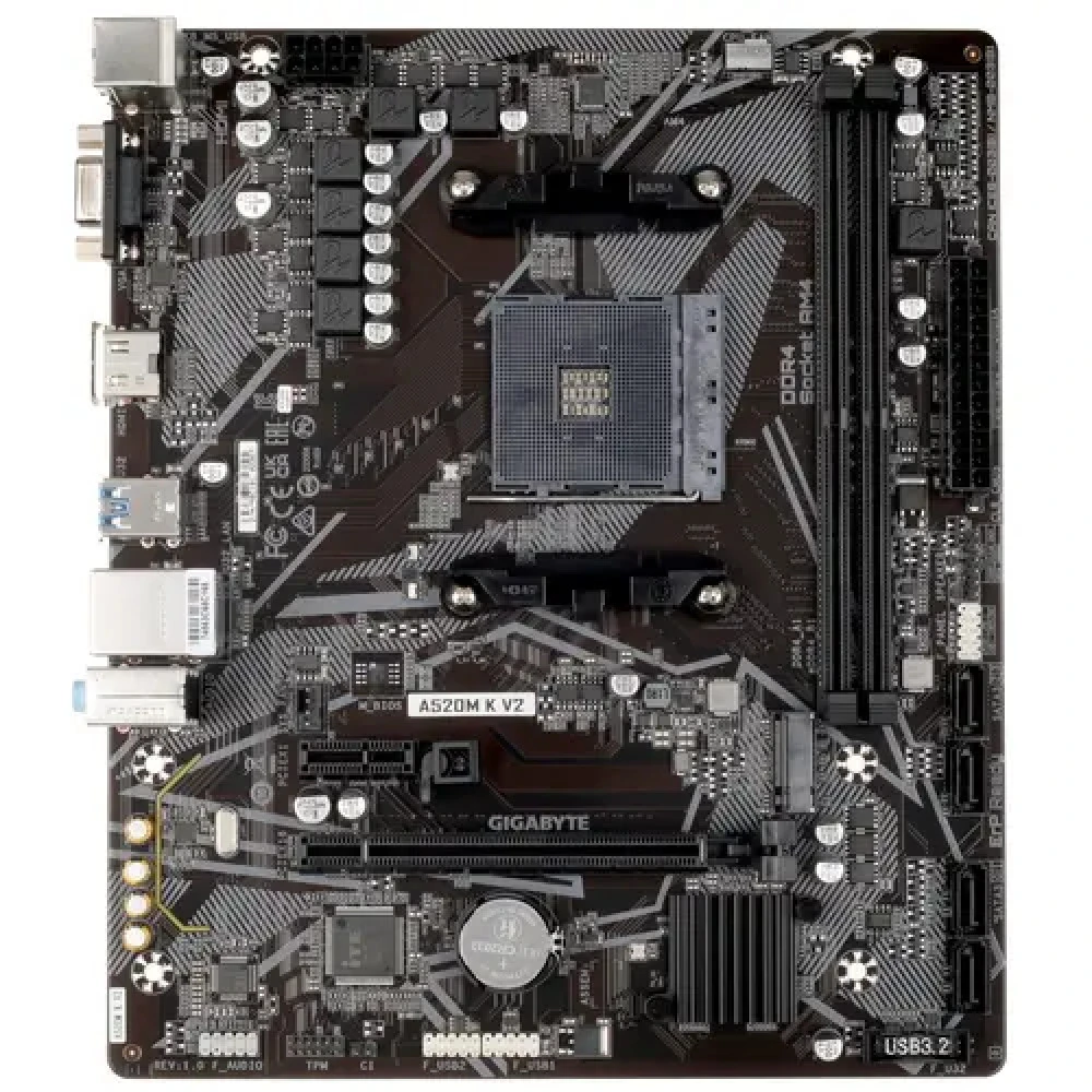 Материнская плата Gigabyte A520M K V2 1.1 Micro-ATX, AMD AM4