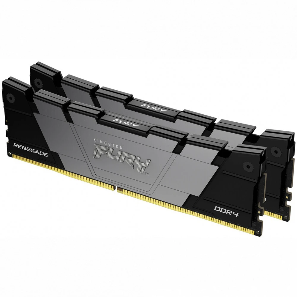 ОЗУ Kingston Fury Renegade Black KF432C16RB2K2/64 DIMM, DDR4, 64 Гб (2 х 32 Гб), 3200 МГц