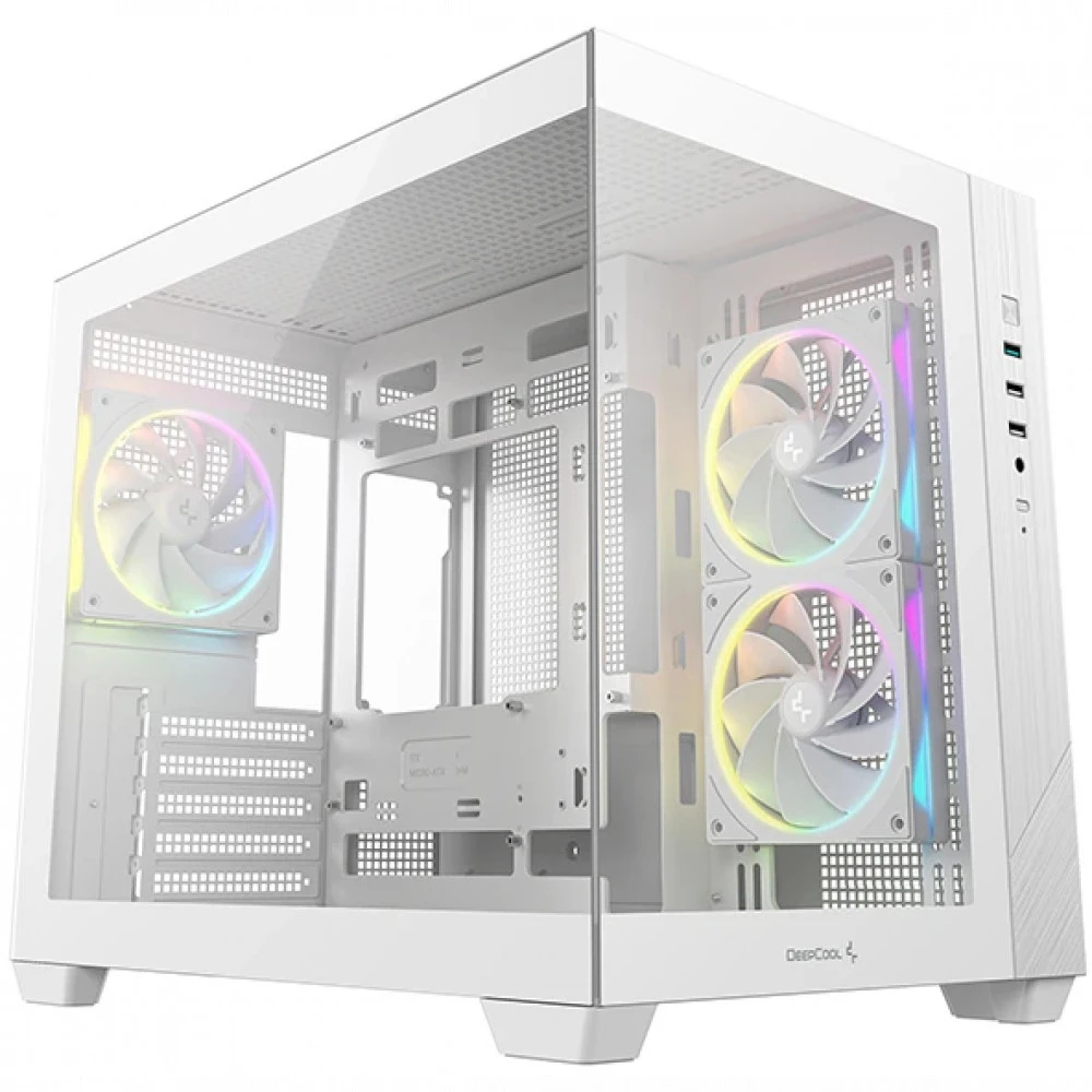 Корпус Deepcool CG330 3F White R-CG330-WHNGM3-G Mini-Tower